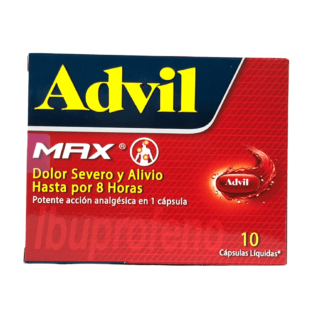 Advil Max (Ibuprofeno) 400 Mg Caja x 10 Capsulas (GSK)