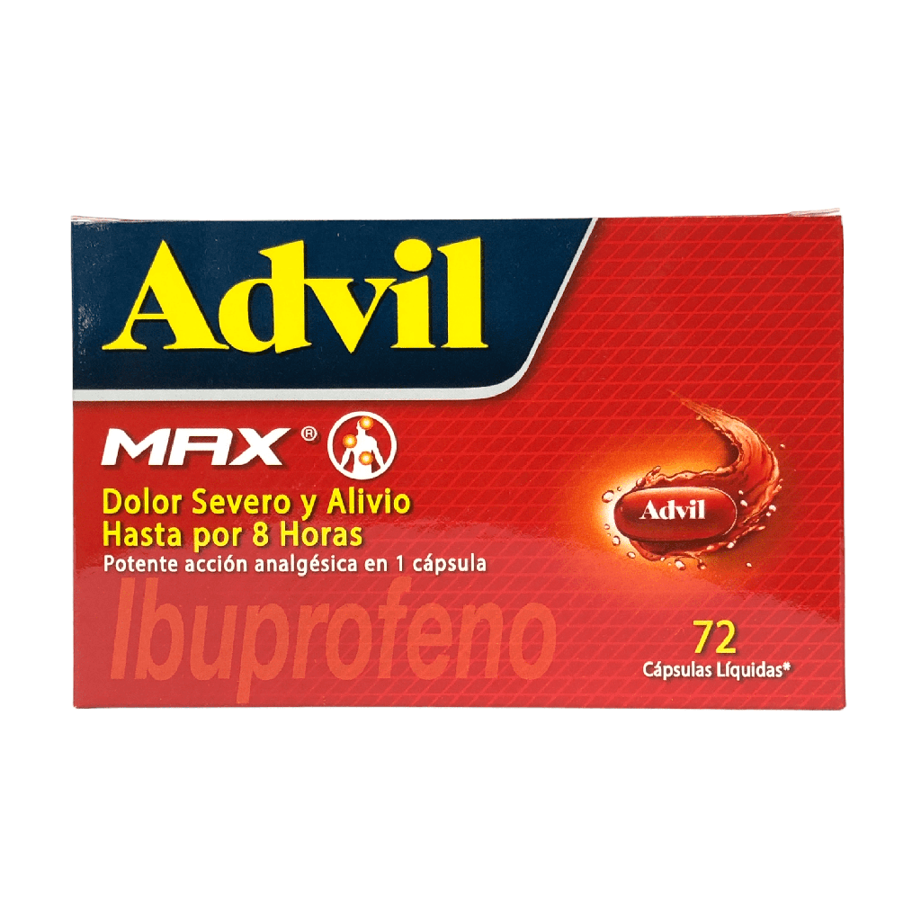 Advil Max (Ibuprofeno) 400 Mg Caja x 72 Capsulas (GSK)