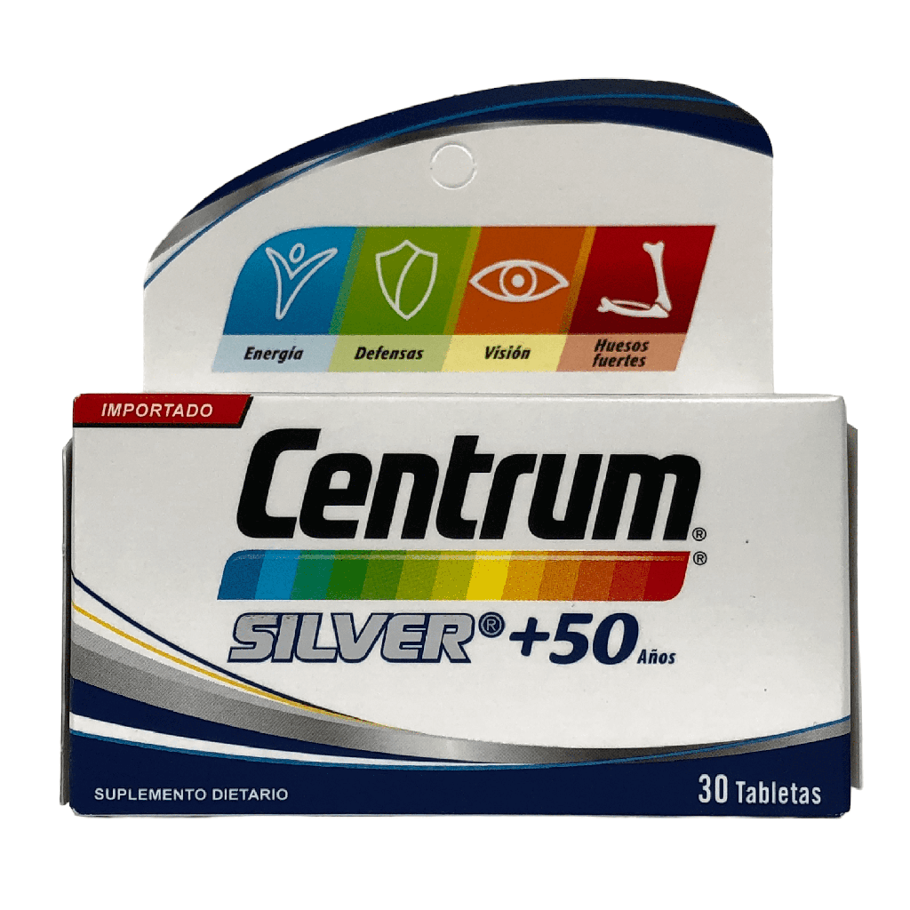 Centrum Silver+50 Años (Multivitaminico) Frasco x 30 Tabletas (GSK)