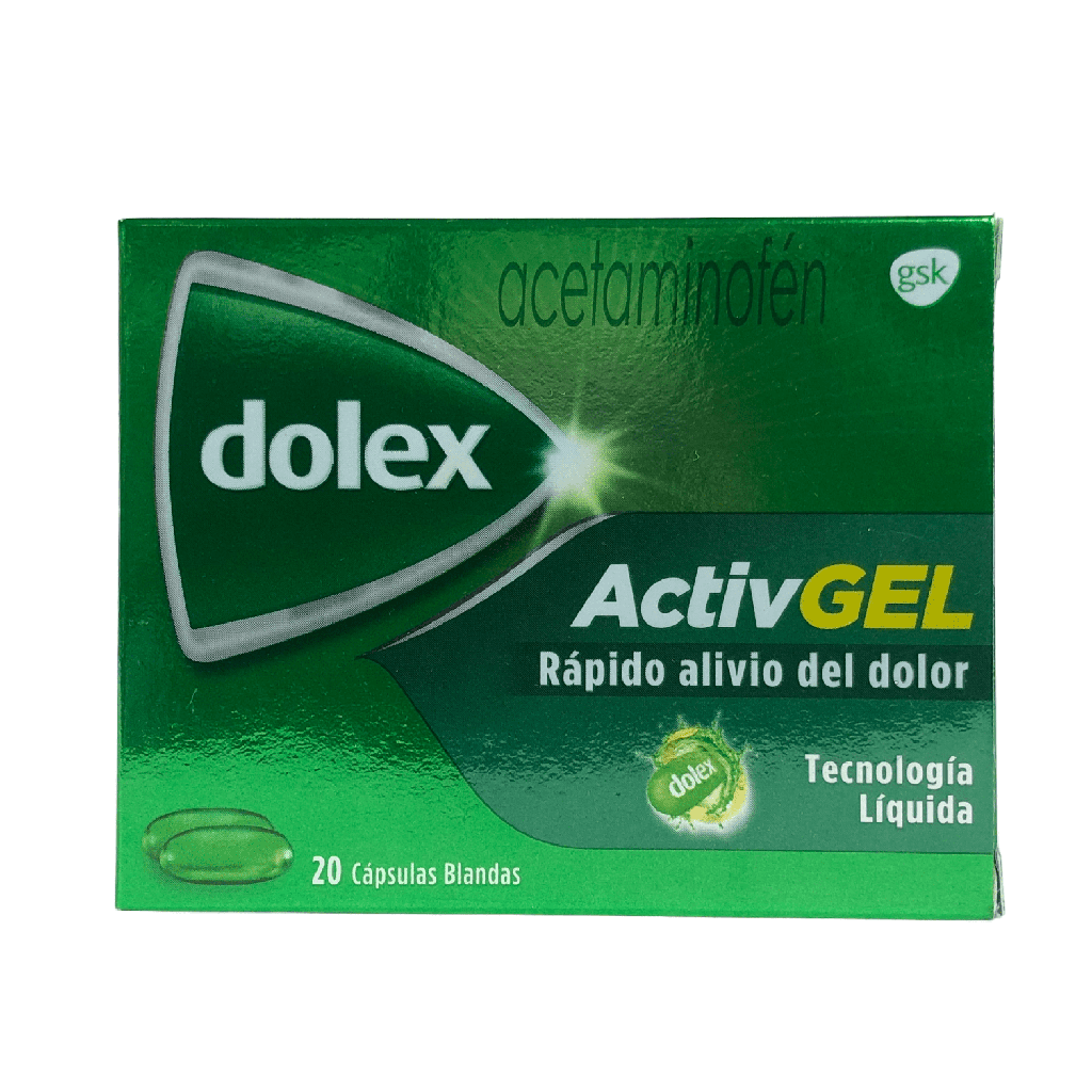 Dolex ActivGel (Acetaminofen) 500 Mg Caja x 20 Capsulas (GSK)