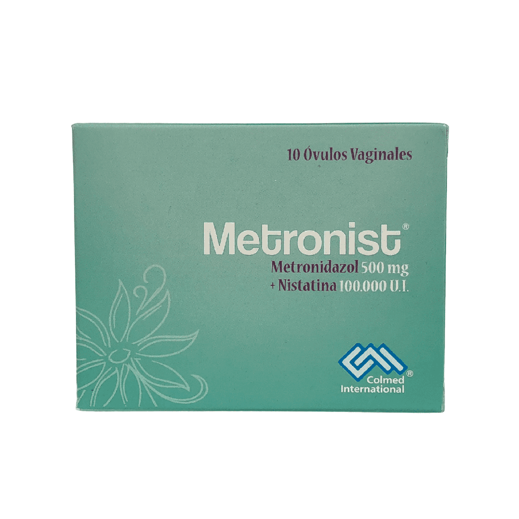 Metronist (Metronidazol+Nistatina) 500/100.000 Mg Caja x 10 Ovulos (Colmed)