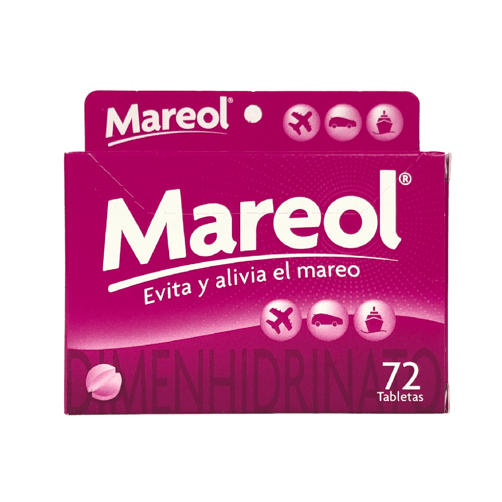 Mareol (Dimenhidrinato) 50 Mg Caja x 72 Tabletas (GSK)