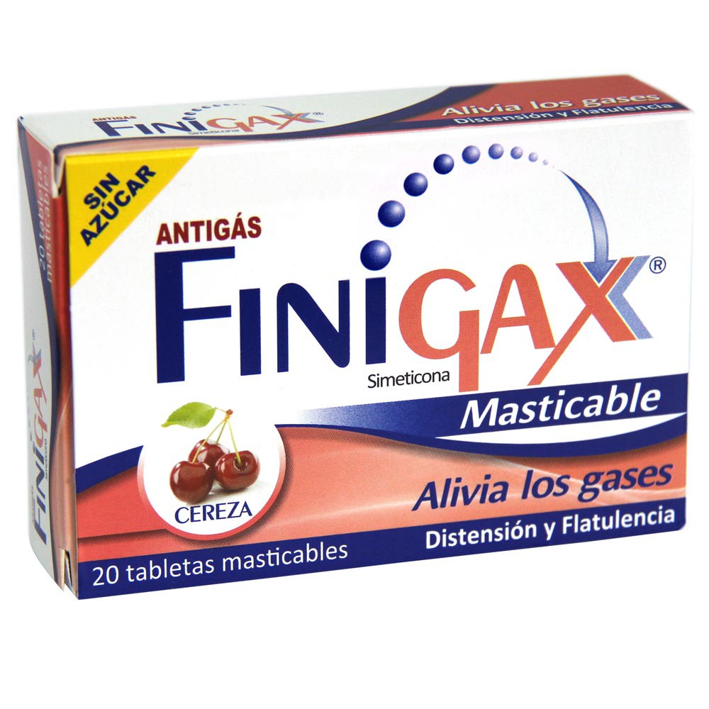 Finigax Masticable Cereza (Simeticona) 125 Mg Caja x 36 Tabletas (Lafrancol)