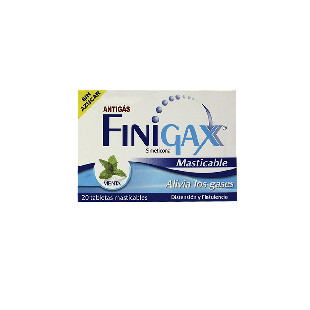 Finigax Masticable Menta (Simeticona) 125 Mg Caja x 36 Tabletas (Lafrancol)