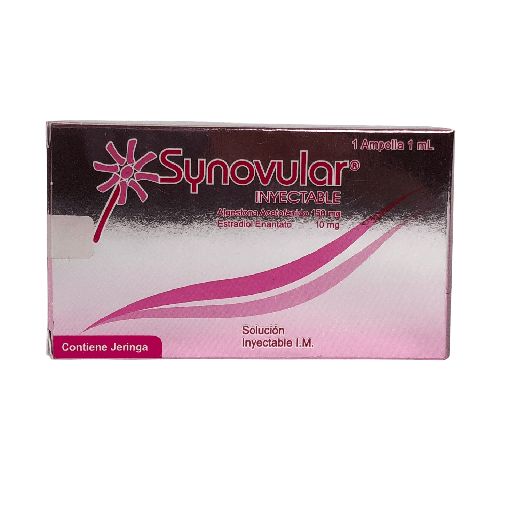 Synovular (Algestona+Estradiol) 150 Mg/10 Mg Solucion Inyectable Caja x 1 Und (Lafrancol)