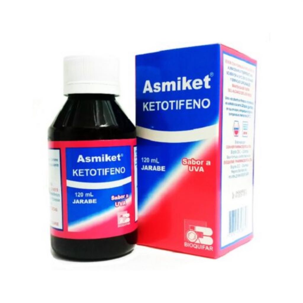 Asmiket (Ketotifeno) 1 Mg Jarabe Frasco x 120 Ml (Bioquifar)