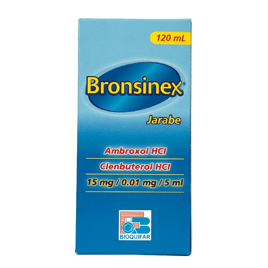 Bronsinex Adultos (Ambroxol+Clenbuterol) Jarabe Frasco x 120 Ml (Bioquifar)