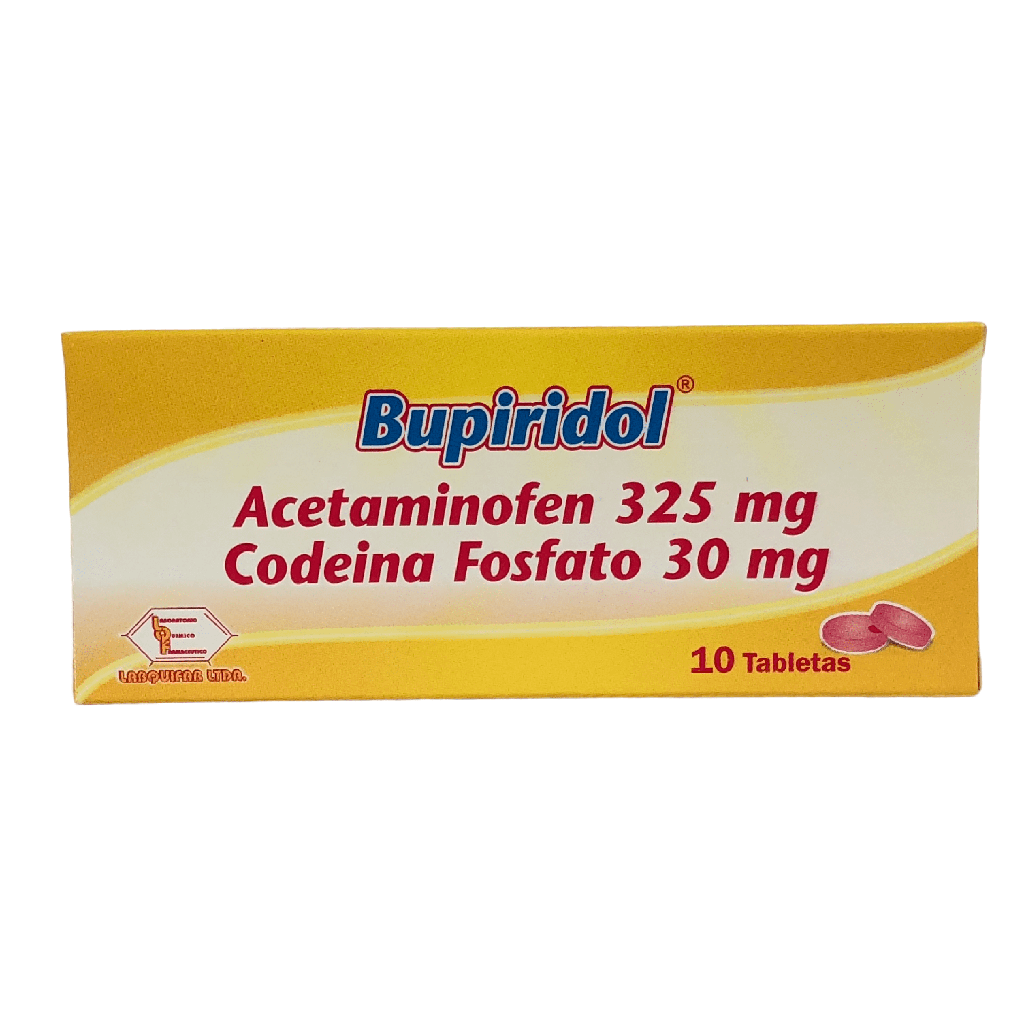 Bupiridol (Acetaminofen+Codeina) 325/30 Mg Caja x 10 Tabletas (Labquifar)