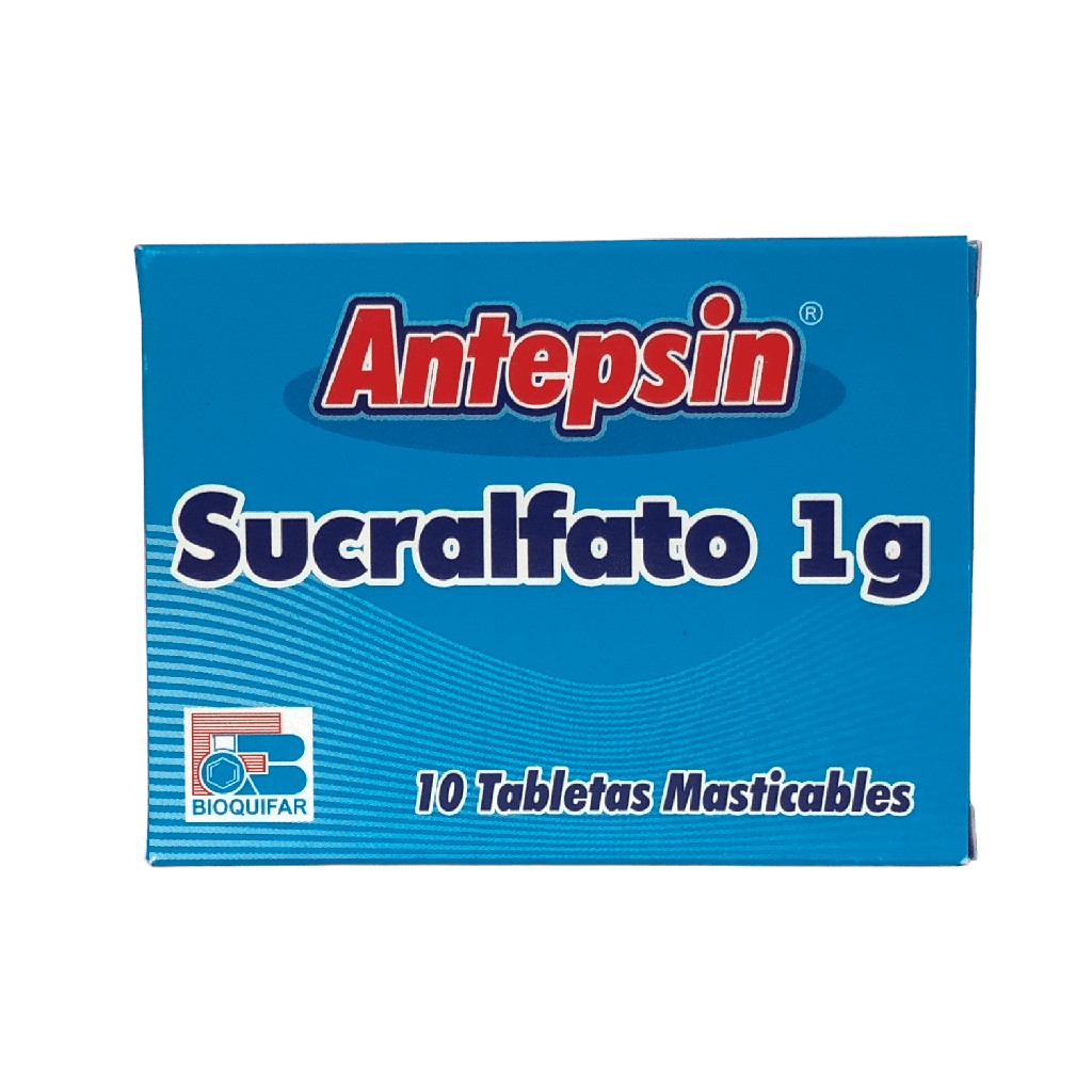 Antepsin (Sucralfato) 1G caja x 10 Tabletas (Bioquifar)