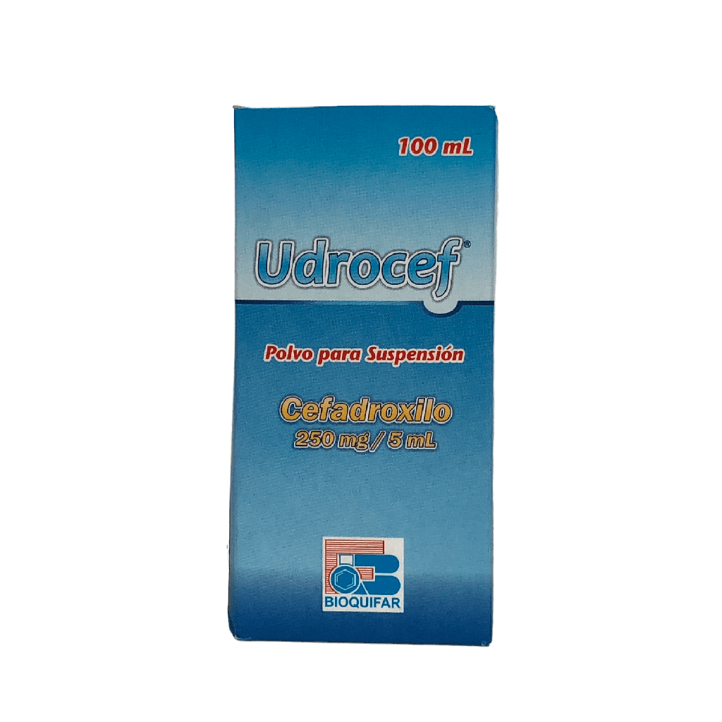 Udrocef (Cefadroxilo) 250 Mg Polvo Suspension Frasco x 100 Ml (Bioquifar)