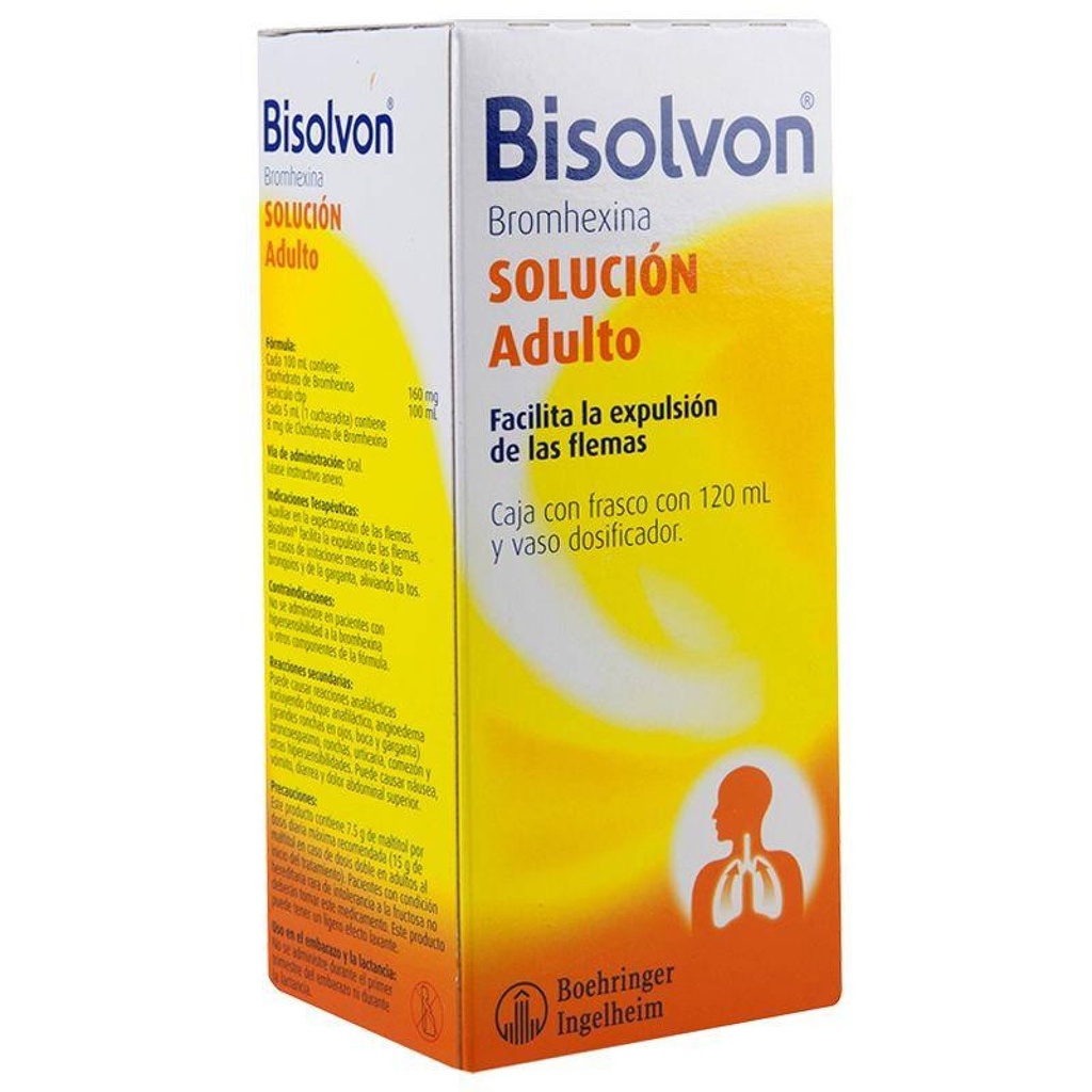 Bisolvon Adultos (Bromhexina) Jarabe Frasco x 120 ML (Sanofi)