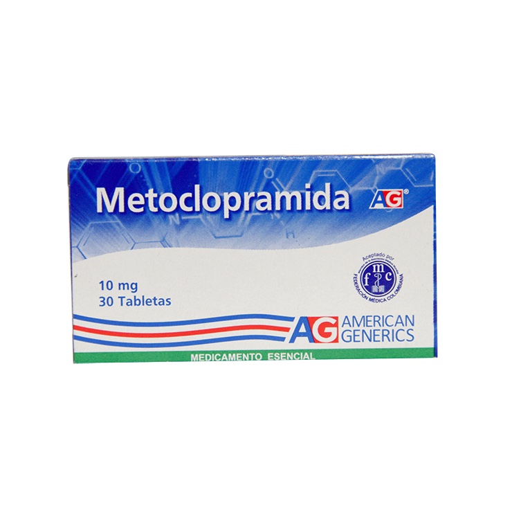 Metoclopramida 10 Mg Caja x 30 Tabletas (American Generics)