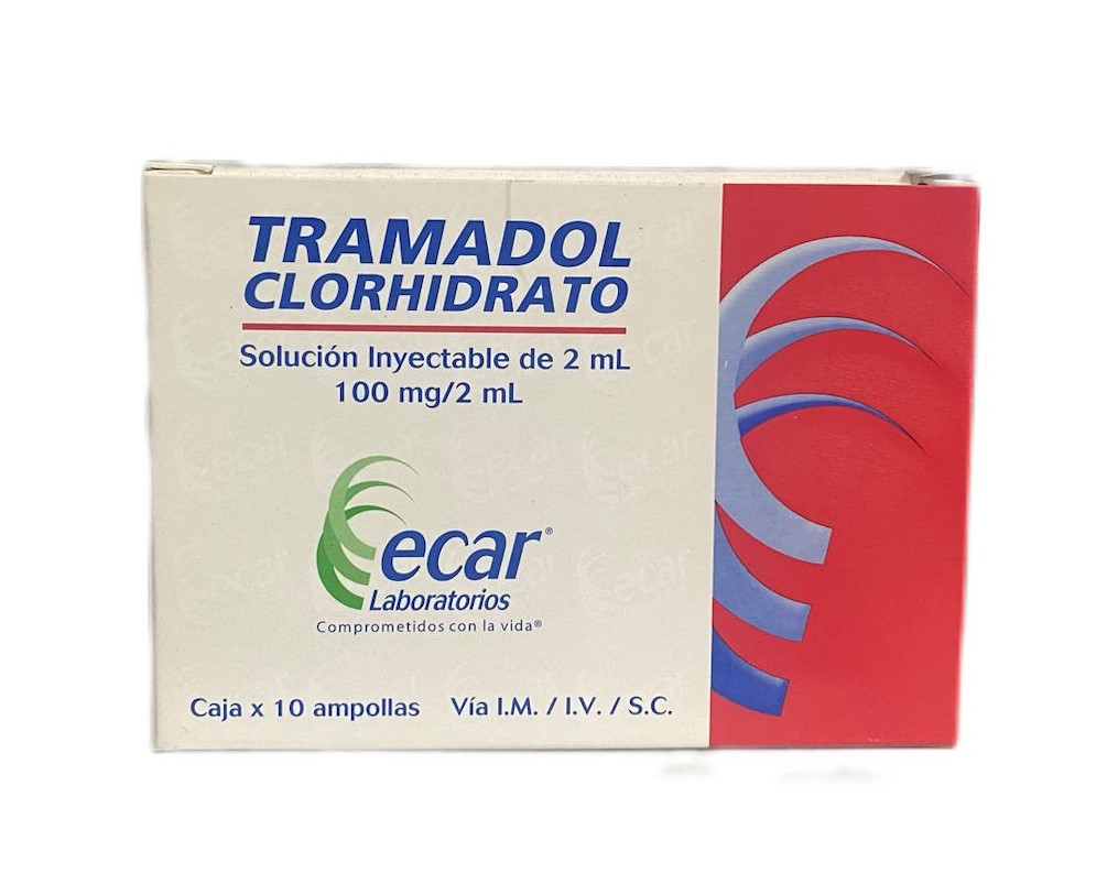 Tramadol 100 Mg Solucion Inyectable Caja x 10 Ampollas (Ecar)