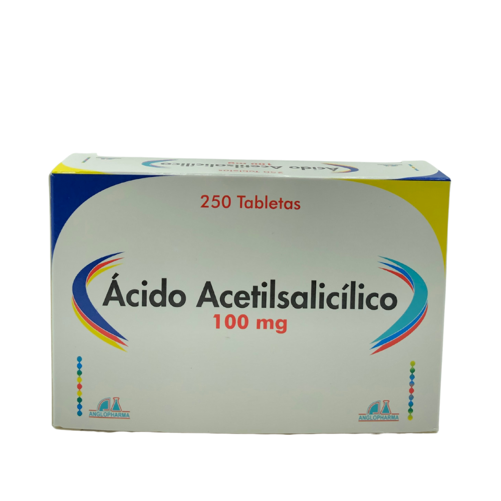 Acido Acetilsalicilico 100 Mg Caja x 250 Tabletas (Anglopharma)