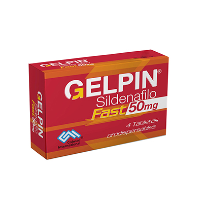 Gelpin Fast (Sildenafilo) 50 Mg Caja x 4 Tabletas Dispersable (Eurofarma)