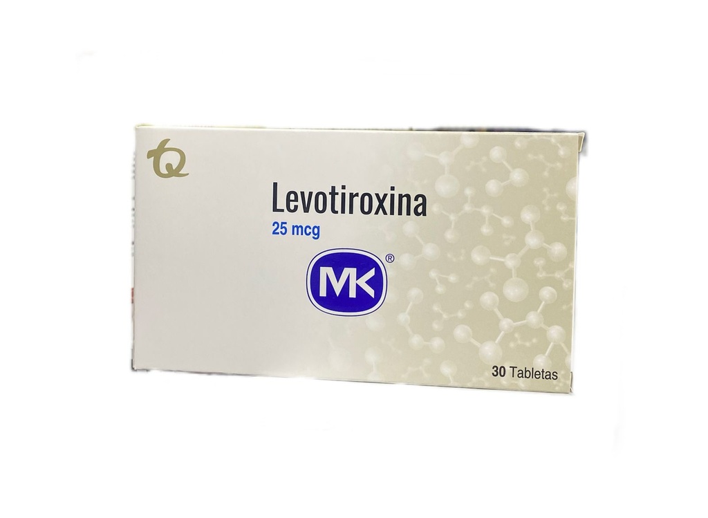 Levotiroxina 25 Mcg Caja x 30 Tabletas (Tecnoquimicas)