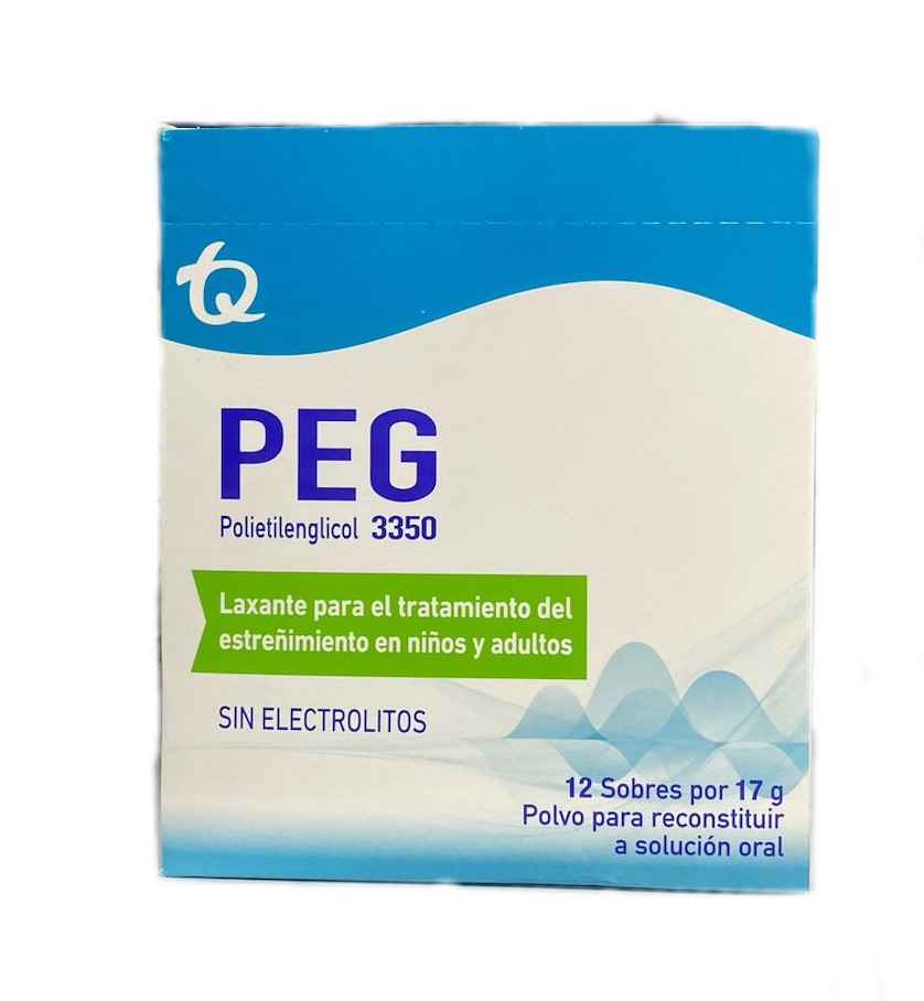 Peg 3350 (Polietilenglicol) Polvo Oral Caja x 12 Sobres (Tecnoquimicas)