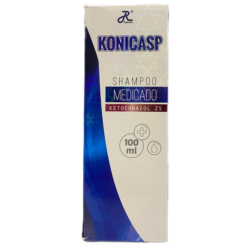 Konicasp (Ketoconazol) 2% Shampoo Frasco x 100 Ml (Ruecam)