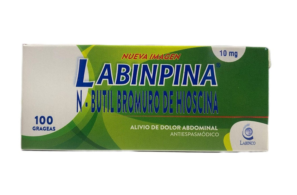 Labinpina (Hioscina Butil Bromuro) 10 Mg Caja x 100 Tabletas (Labinco)