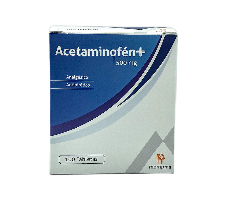 Acetaminofen 500mg  Tabletas Caja x 100 (Memphis)