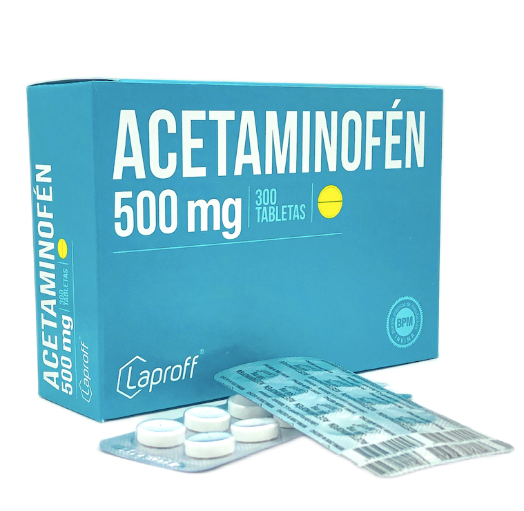 Acetaminofen 500mg Caja x 300 Tabletas (Laproff)