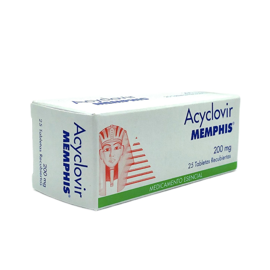 Aciclovir 200 Mg Caja x 25 Tabletas (Memphis)