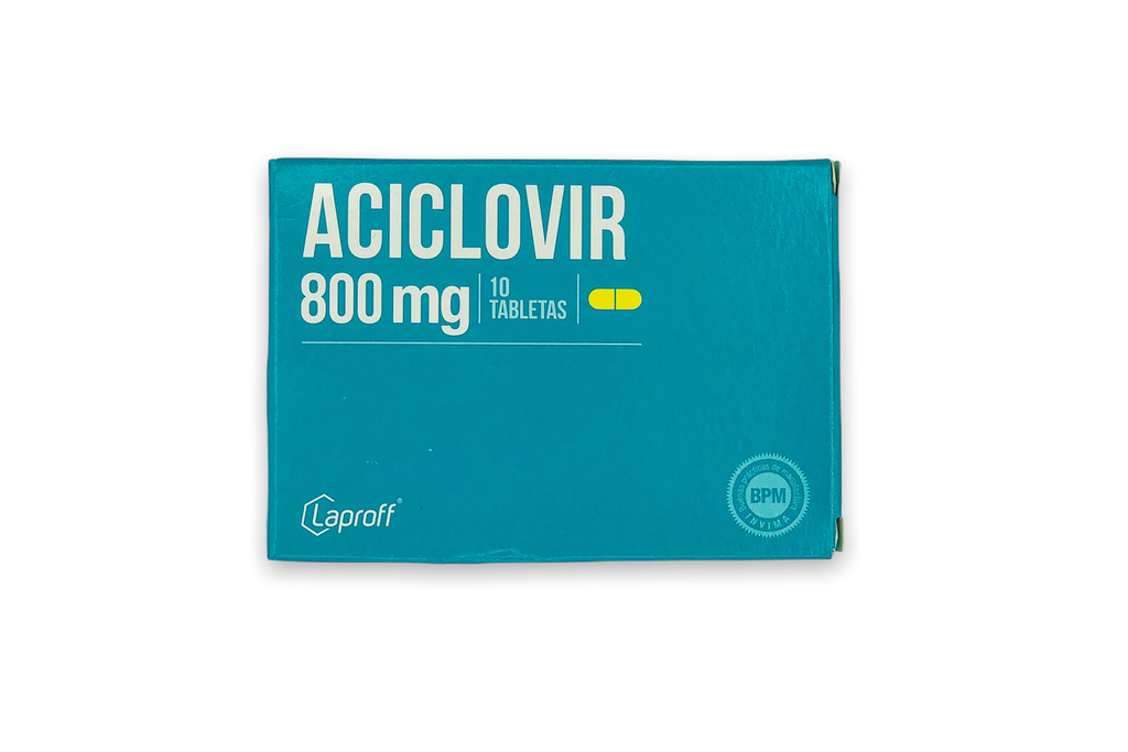 Aciclovir 800mg Caja x 10 Tabletas (Laproff)