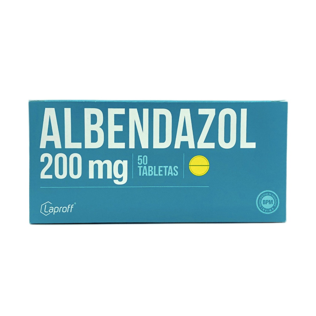 Albendazol 200mg Caja x 50 Tabletas (Laproff)