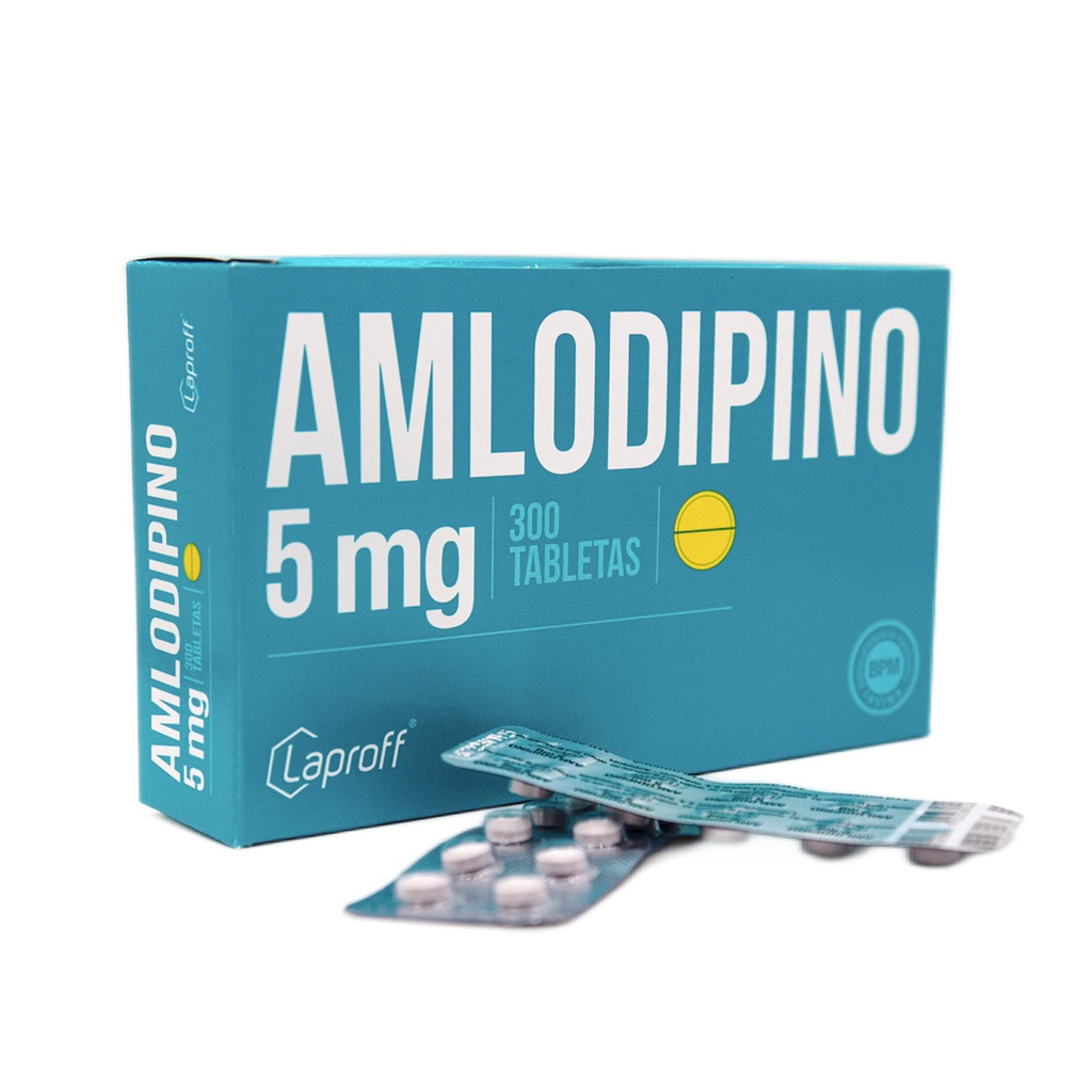 Amlodipino 5mg Caja x 300 Tabletas (Laproff)