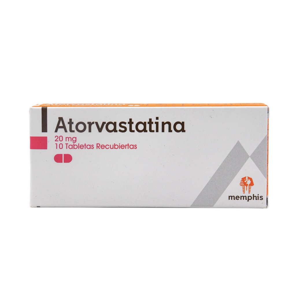 Atorvastatina 20mg Tabletas Caja x 10 (Memphis)