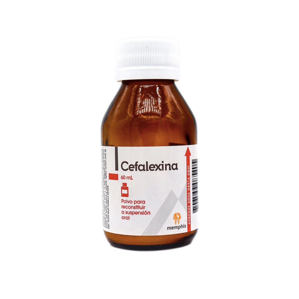 Cefalexina 250mg Suspension frasco x 60ml (Memphis)