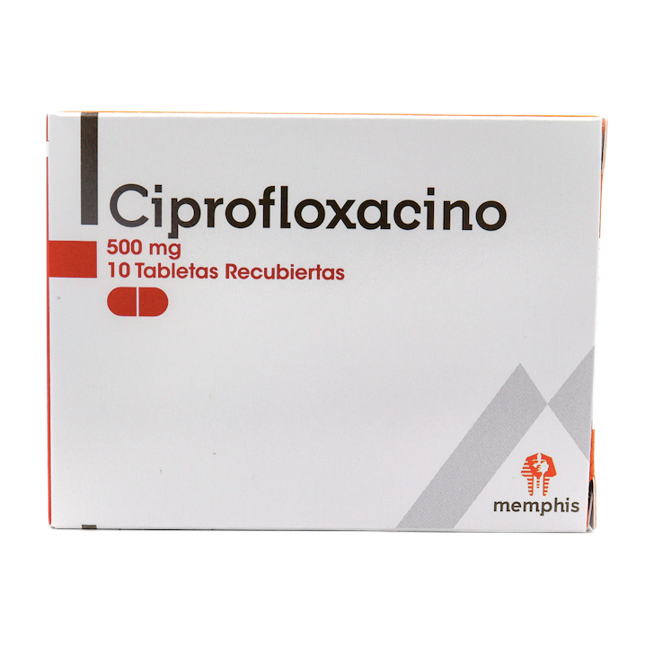 Ciprofloxacino 500 Mg Caja x 10 Tabletas (Memphis)