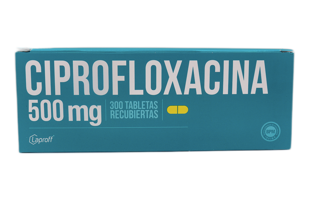 Ciprofloxacina 500mg Tabletas Caja x 300 (Laproff)