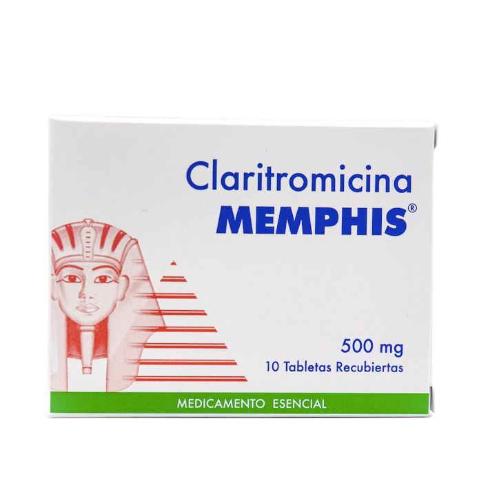 Claritromicina 500 Mg Caja x 10 Tabletas (Memphis)