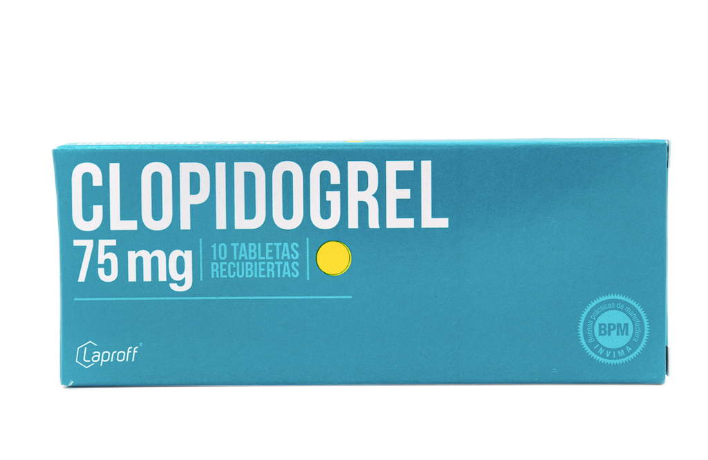 Clopidogrel 75mg Tabletas Caja x 10 (Laproff)