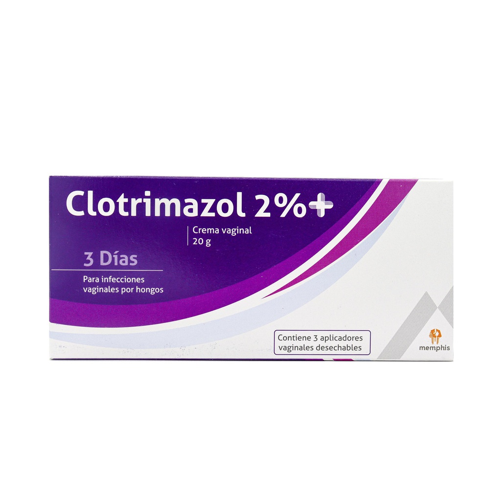 Clotrimazol 2% Crema Vaginal Tubo x 20 g (Memphis)