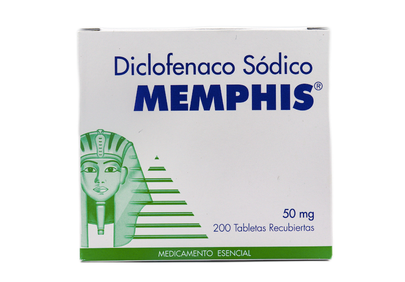 Diclofenaco 50 Mg Caja x 200 tabletas (Memphis)