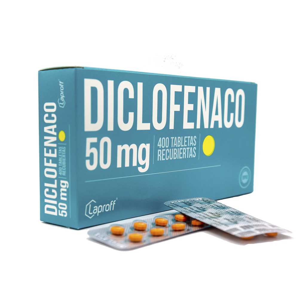 Diclofenaco 50mg Caja x 400 Tabletas (Laproff)