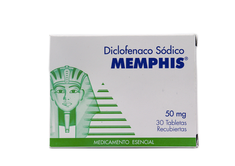 Diclofenaco 50 Mg Caja x 30 Tabletas (Memphis)
