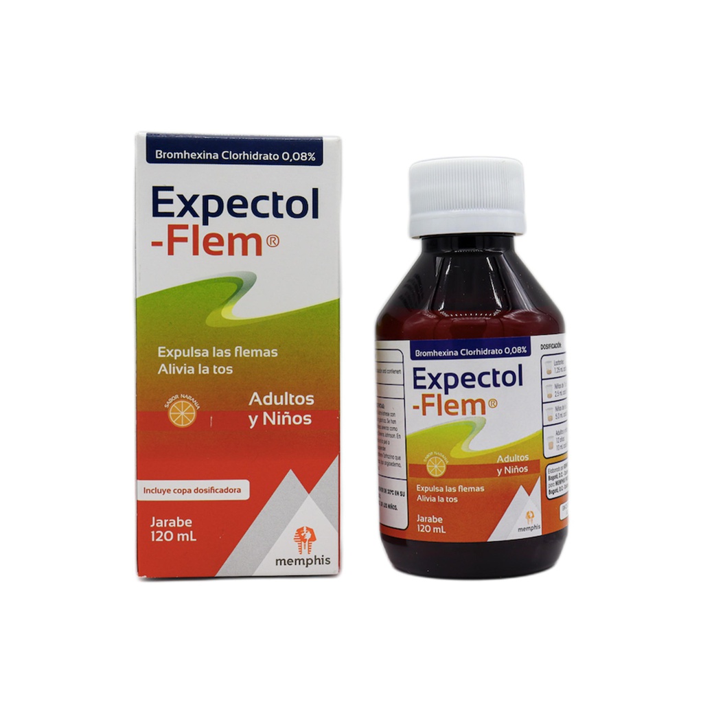 Expectol-Flem Bromhexina 0.08% Jarabe  Frasco x 120ml (Memphis)