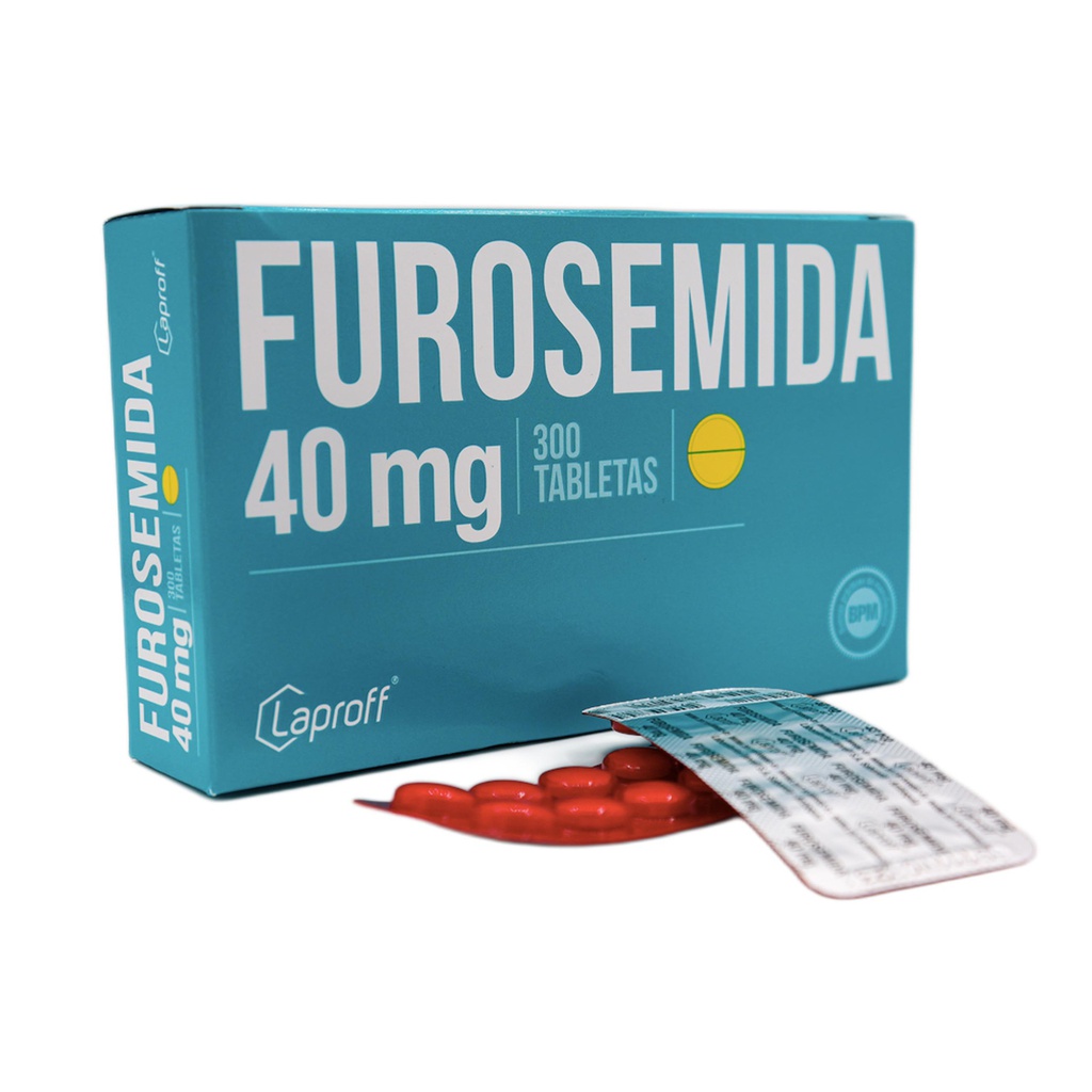 Furosemida 40mg Caja x 300 Tabletas (Laproff)