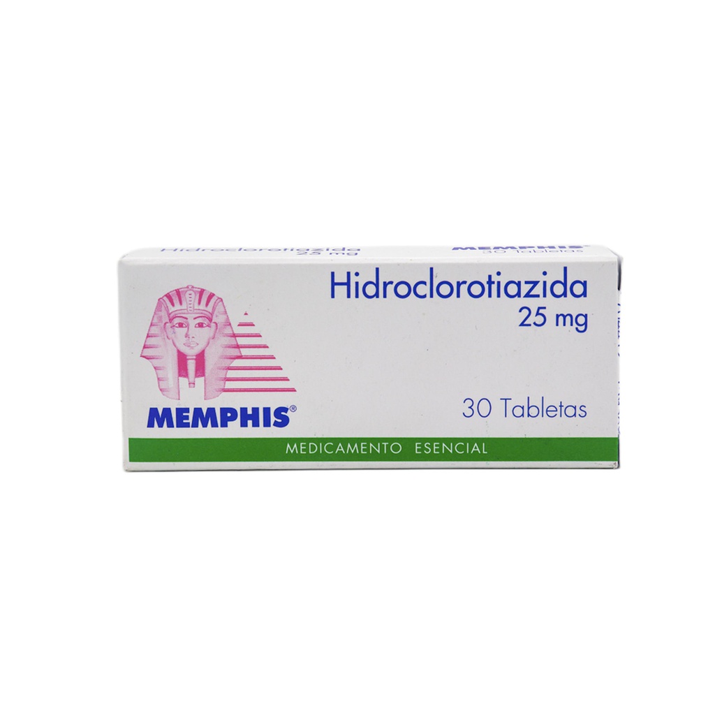 Hidroclorotiazida 25mg Tabletas Caja x 30 (Memphis)