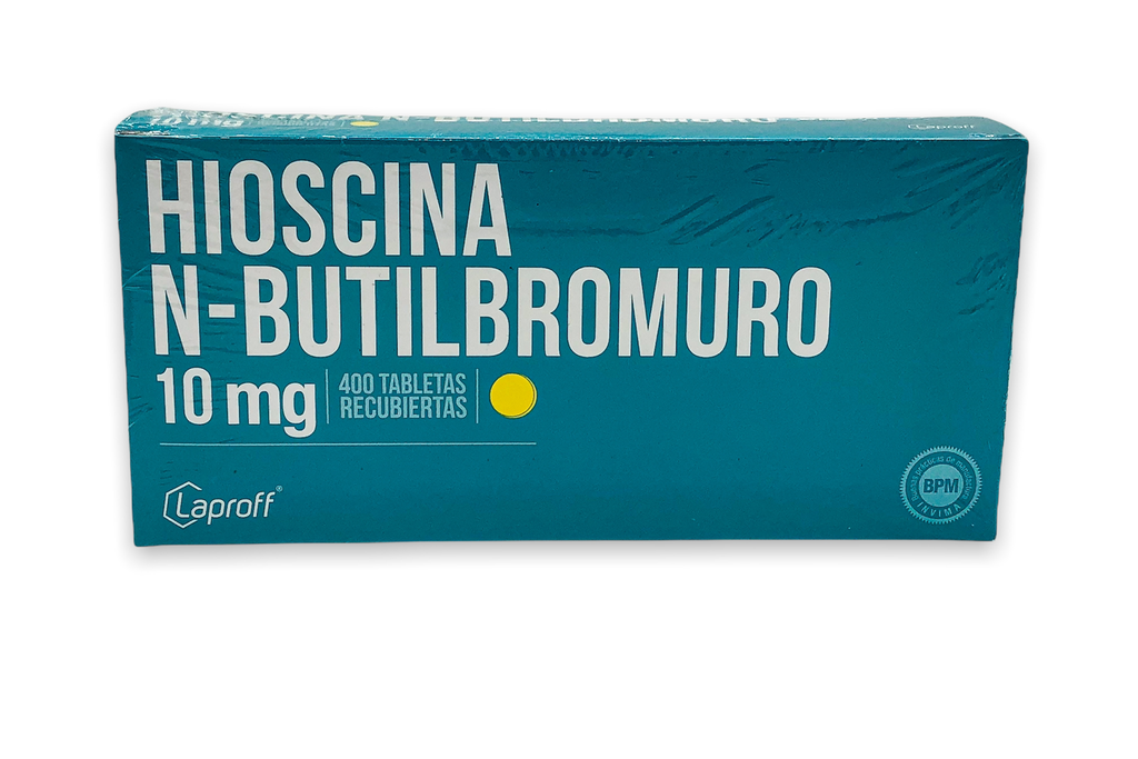 Hioscina N-Butil Bromuro 10 Mg Caja x 400 Tabletas (Laproff)