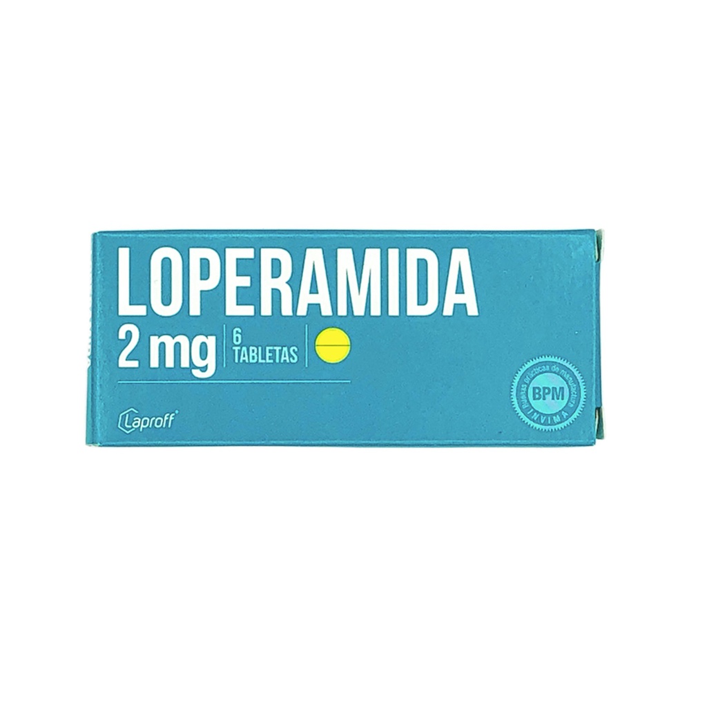 Loperamida 2 Mg Caja x 6 Tabletas (Laproff)