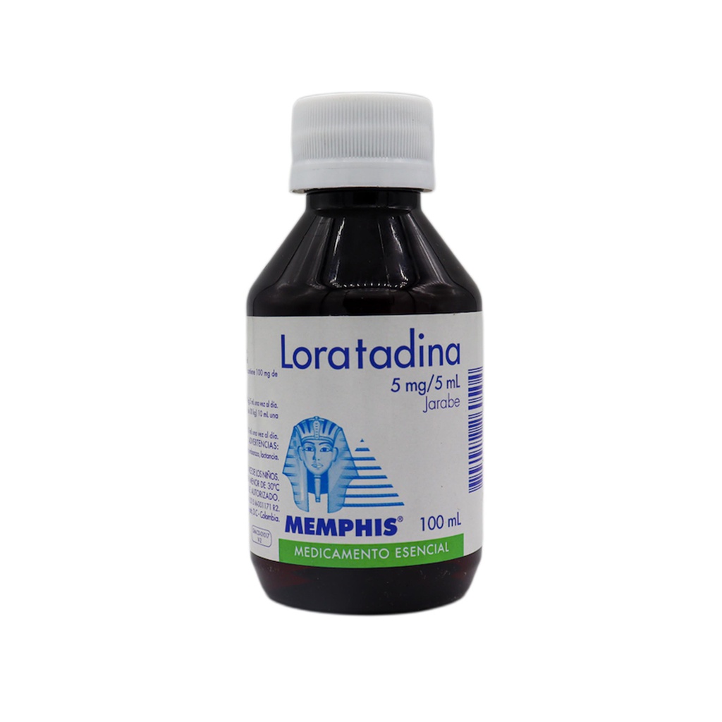 Loratadina 5mg/5ml Jarabe Frasco x 100ml (Memphis)