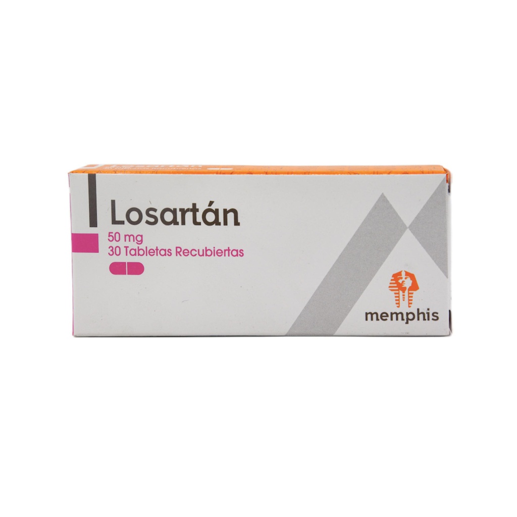 Losartan 50mg Caja x 30 Tabletas (Memphis)