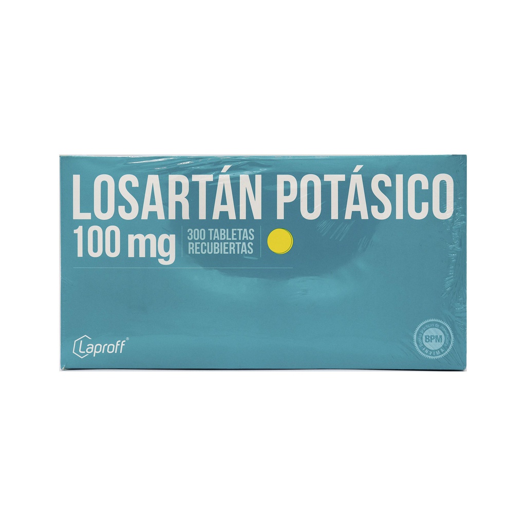 Losartan Potasico 100 Mg Caja x 300 Tabletas (Laproff)