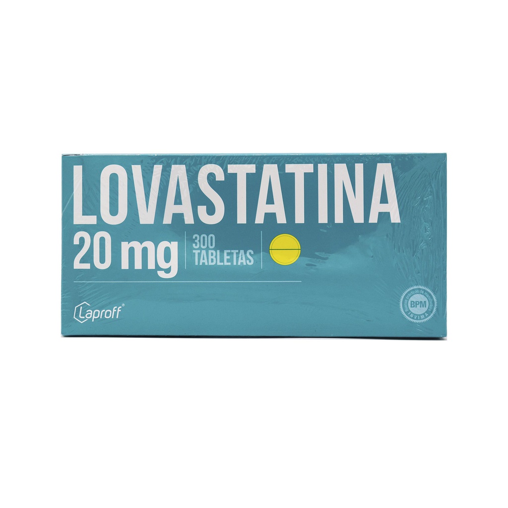 Lovastatina 20mg Tabletas Caja x 300 (Laproff)