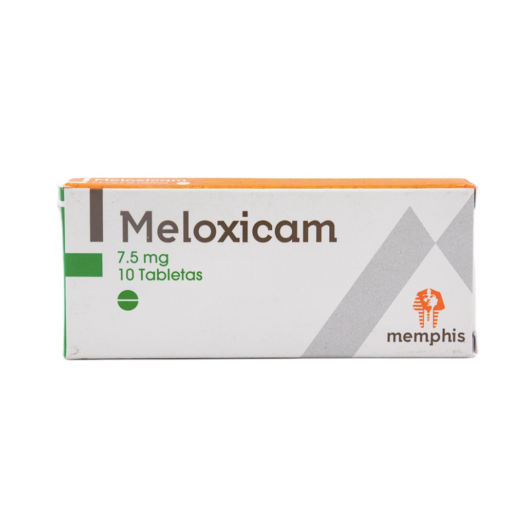 Meloxicam 7.5mg Caja x 10 Tabletas (Memphis)