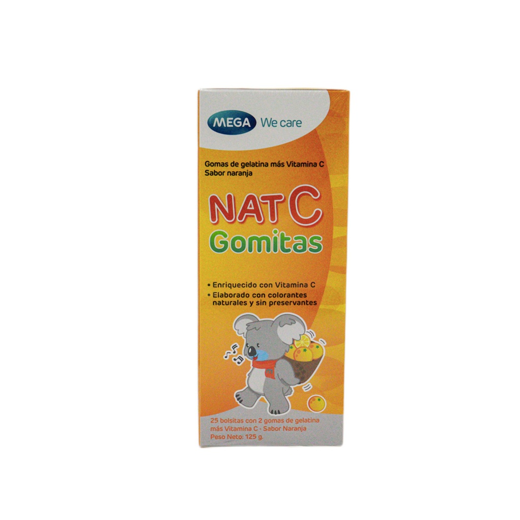 Nat C Vitamina C Gomitas Caja x 25 (Mega We Care)